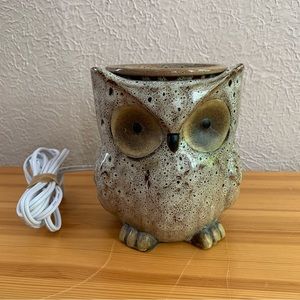 Scentsy Boho Owl Brown Spotted Wax Melt Warmer Retired